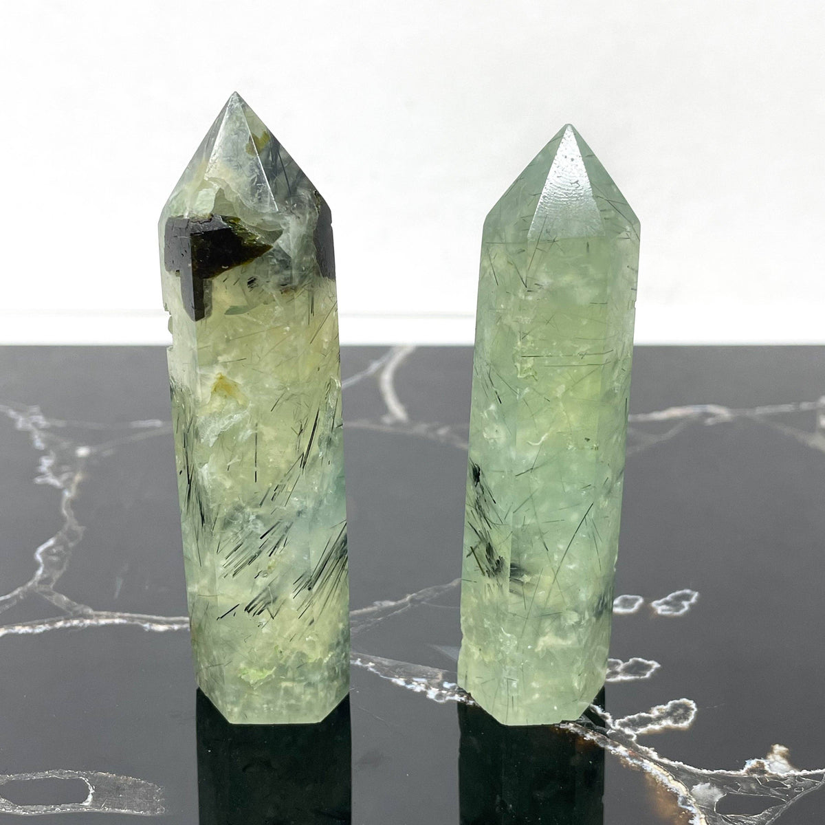 Prehnite With Epidote Tower