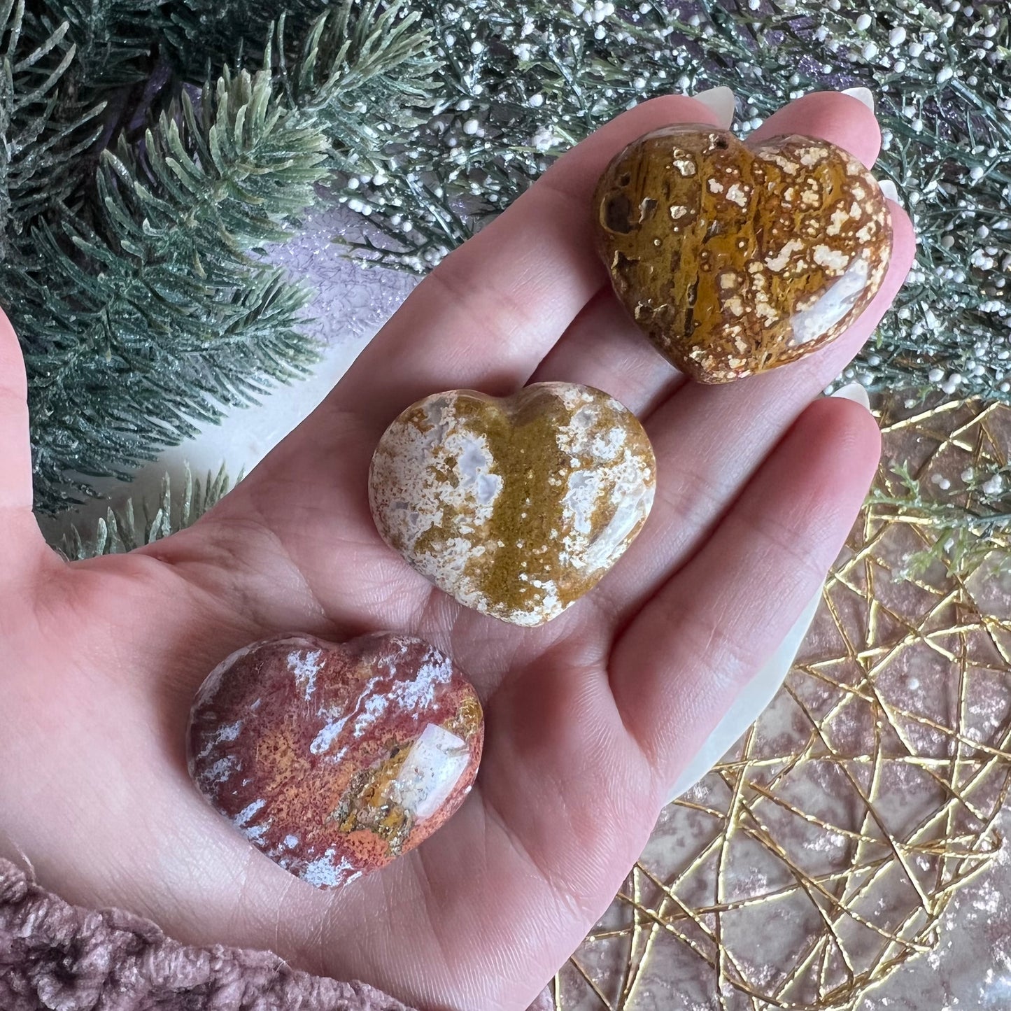 Ocean Jasper Mini Heart