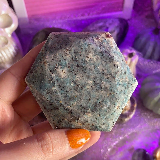 Amazonite Smoky Quartz Black Tourmaline Hexagon