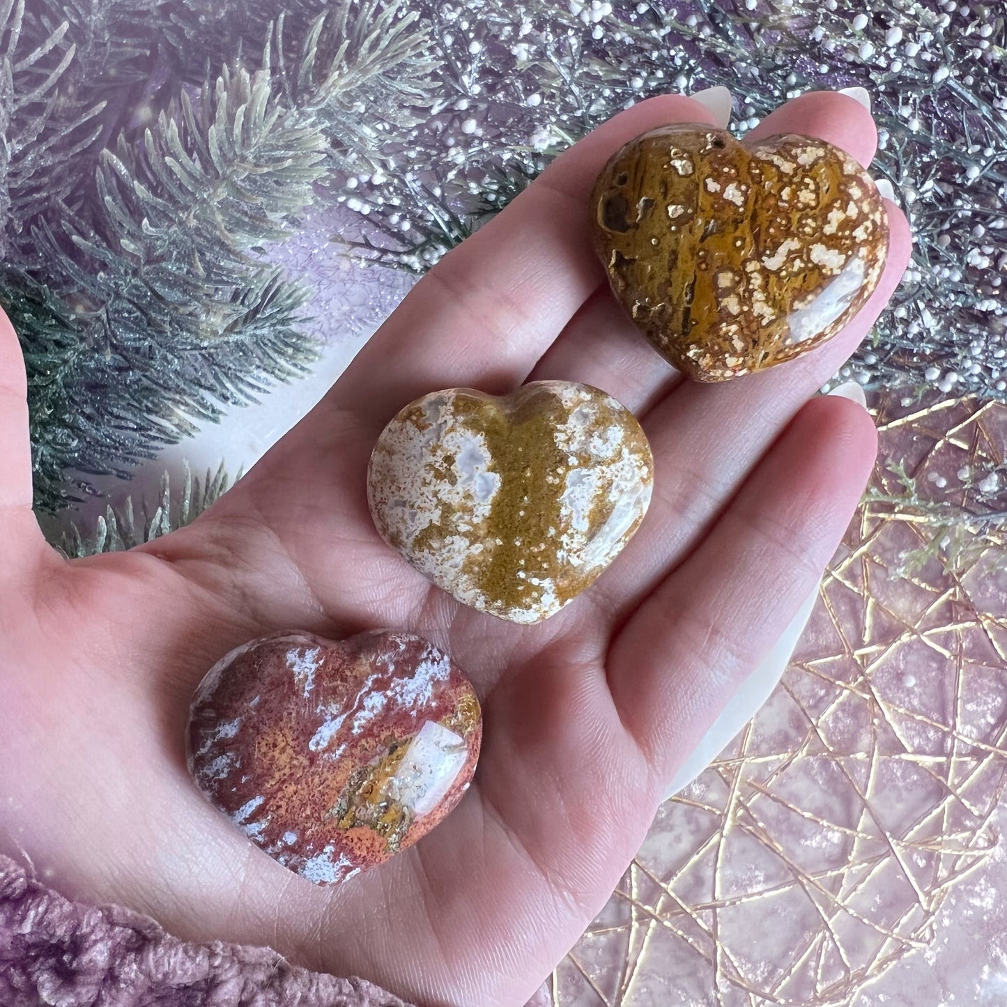 Ocean Jasper Mini Heart