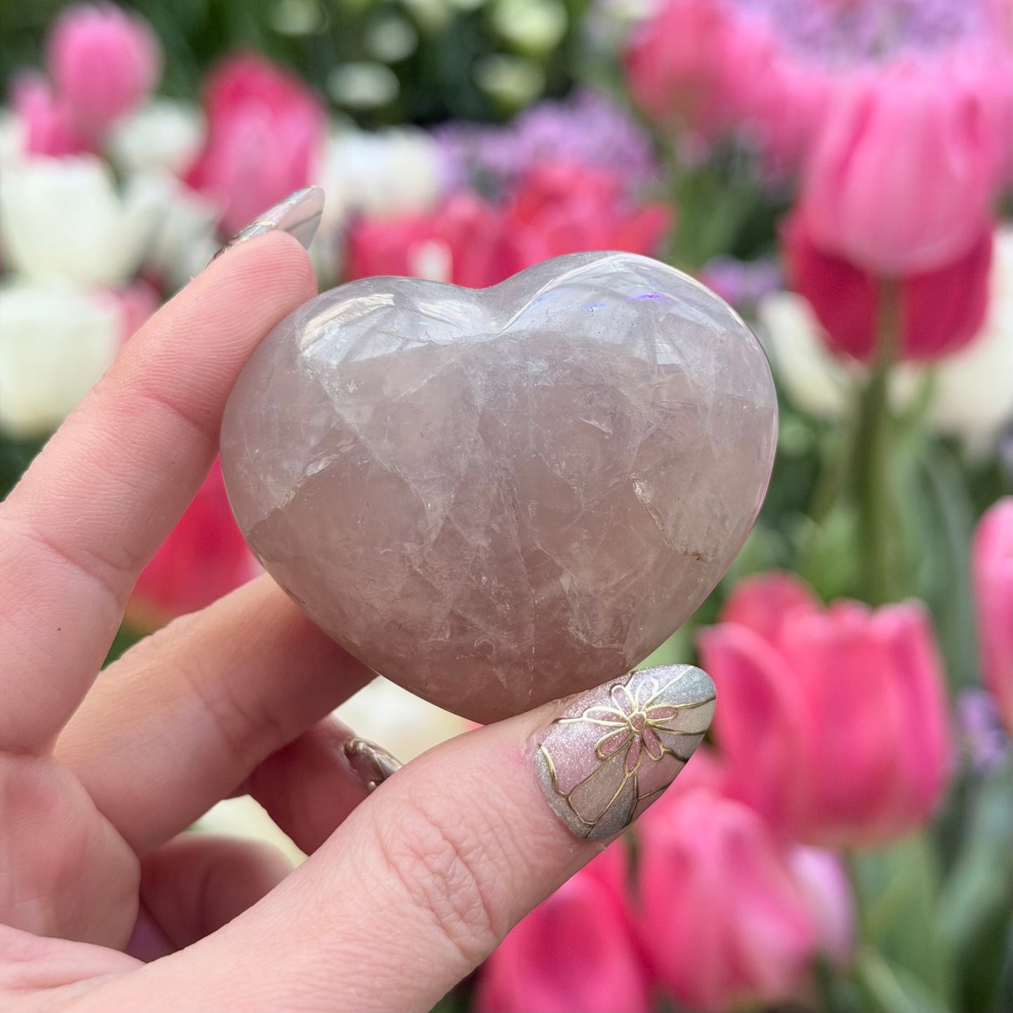“Blue” Rose Quartz Heart