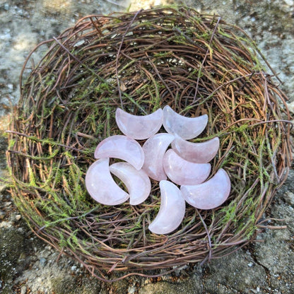 Rose Quartz Crescent Moons