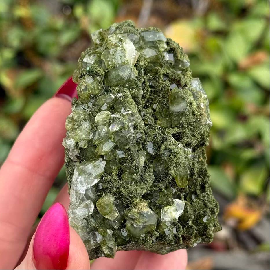 Epidote in Quartz from Turkey - Sold Individually