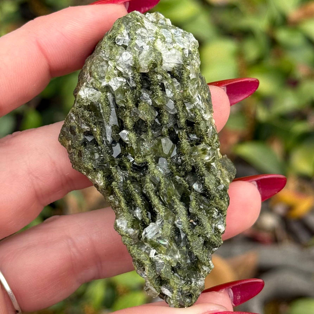 Epidote in Quartz from Turkey - Sold Individually