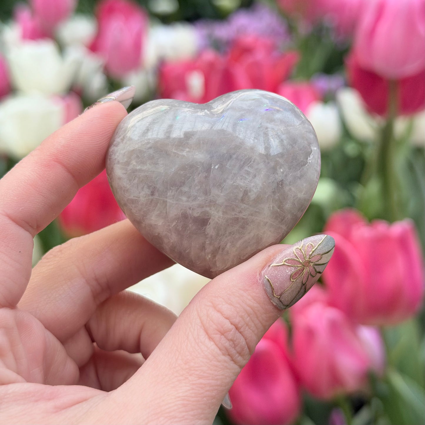 “Blue” Rose Quartz Heart