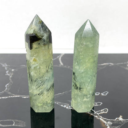 Prehnite With Epidote Tower