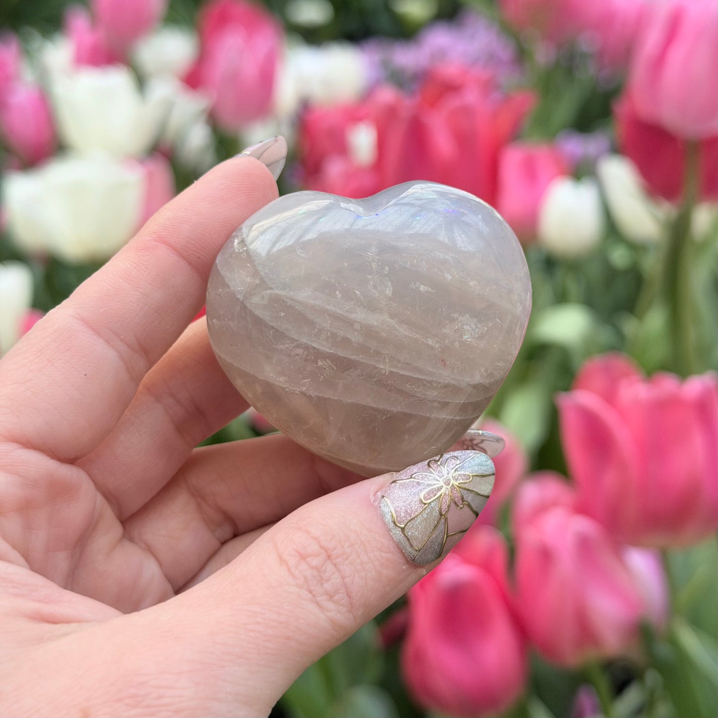 “Blue” Rose Quartz Heart