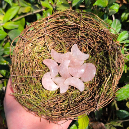 Rose Quartz Crescent Moons