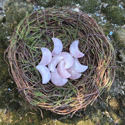 Rose Quartz Crescent Moons