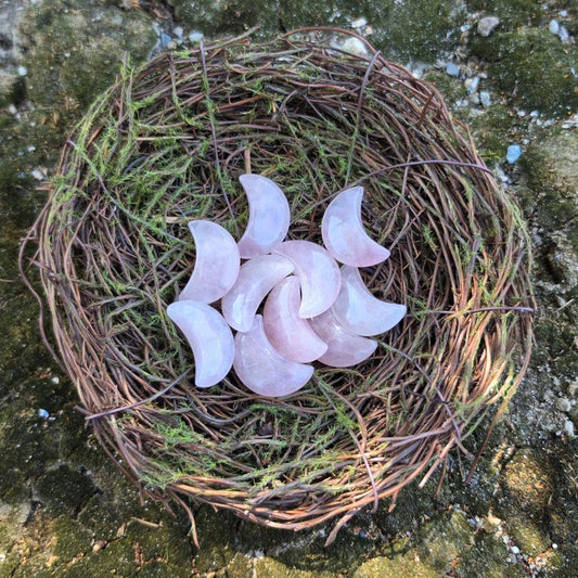 Rose Quartz Crescent Moons