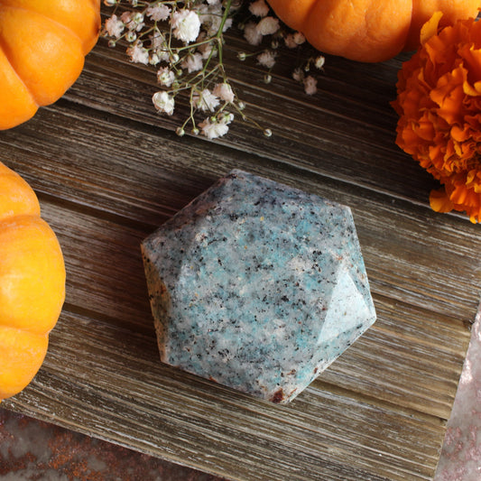 Amazonite Smoky Quartz Black Tourmaline Hexagon