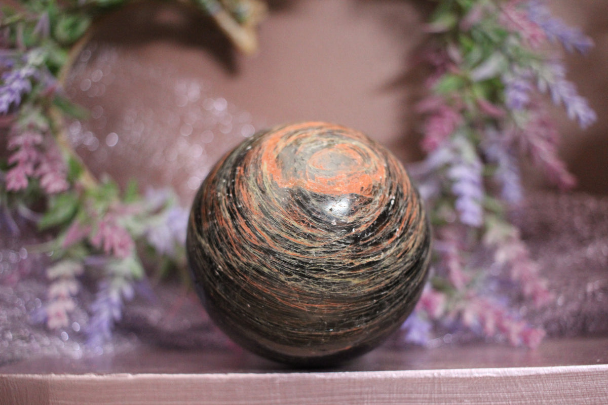 Tourmaline & Hematite Sphere