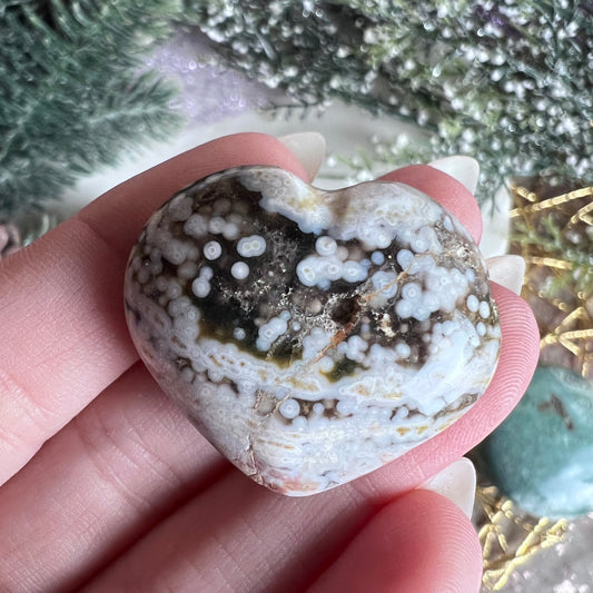 Ocean Jasper Mini Heart