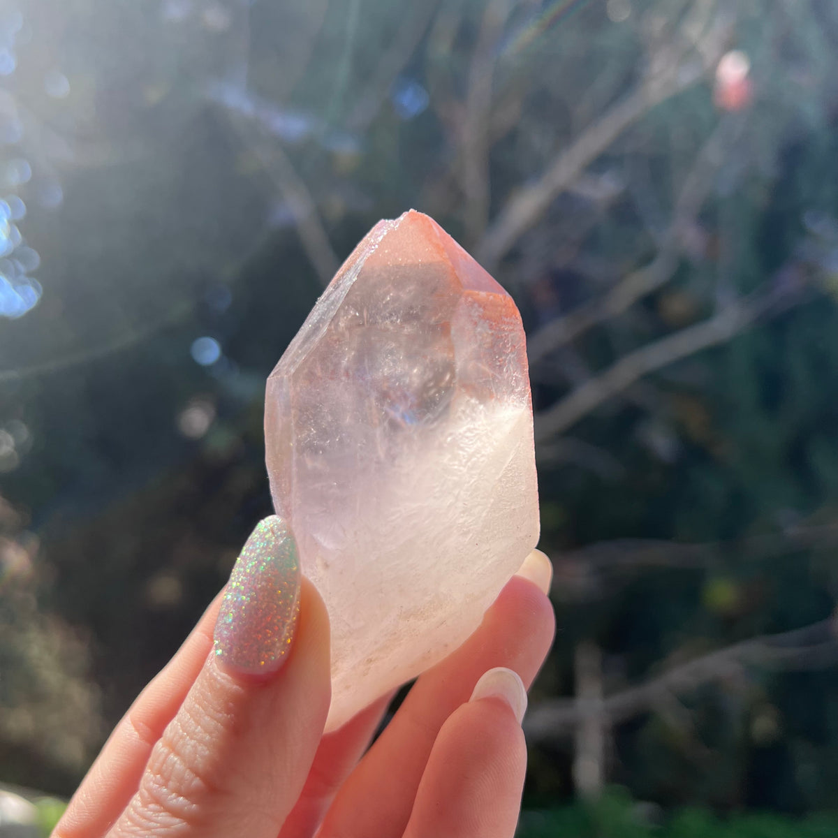 Quartz Point w/Hematite