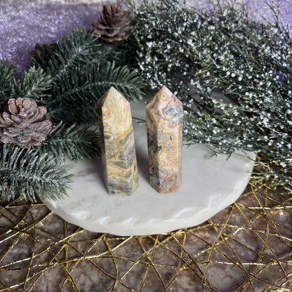 Crazy Lace Agate Mini Tower