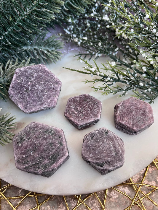 Natural Ruby Hexagons