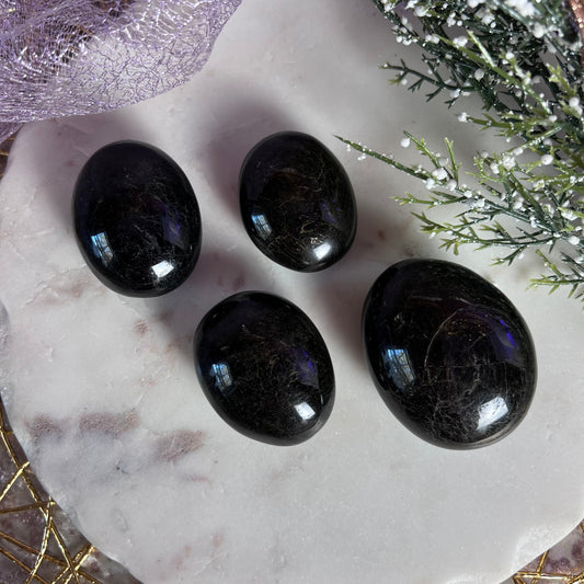 Black Tourmaline Palm Stones